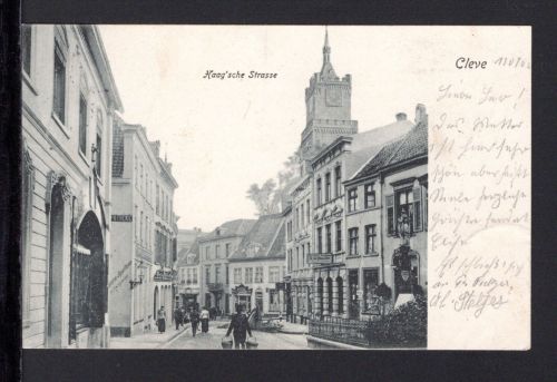 AK Cleve (Kleve) NRW 1904 Haag´sche Strasse Blick auf die Schwanenburg,