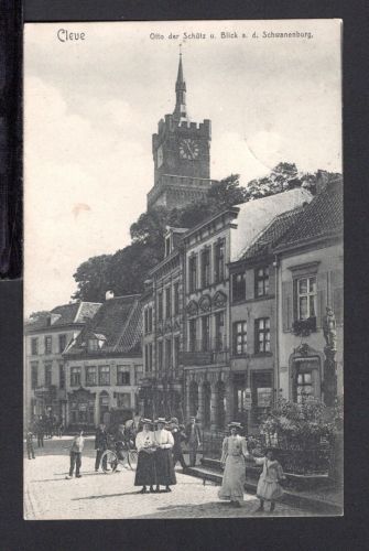 AK Cleve (Kleve) NRW 1907 Otto der Schütze und Blick auf Schwanenturm