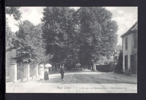 AK Cleve (Kleve) NRW 1916 Nassauerallee von Villa Bellevue aus