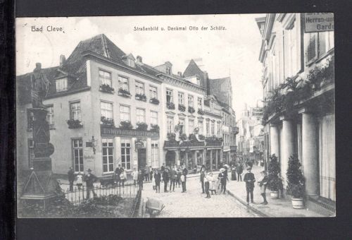 AK Cleve (Kleve) NRW 1913 Otto der Schütz, Einhorn Apotheke, Weinstube