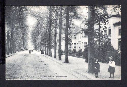 AK Cleve (Kleve) NRW 1912 Partie aus der Tiergartenallee
