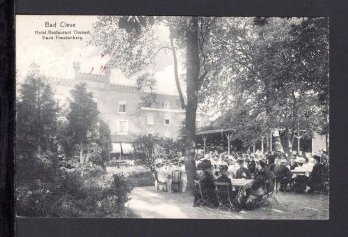 AK Cleve (Kleve) NRW 1916 Hotel Restaurant Freudenberg Biergarten