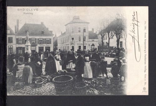 AK Cleve (Kleve) NRW 1903 Markttag in Bad Cleve