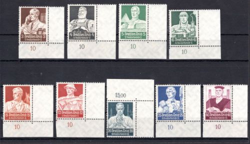 Deutsches Reich MiNr. 556-564 Eckrand postfrisch Fotoattest Schlegel