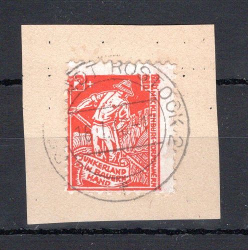 SBZ Meck.-Vorpommern MiNr. 25 b Briefstück geprüft Kramp