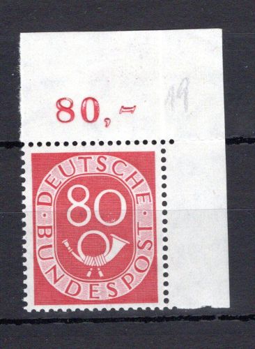 Bund MiNr. 137 Eckrand or postfrisch 2 x gefaltet, geprüft Schlegel