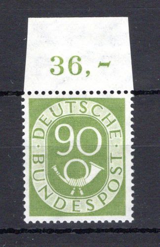 Bund MiNr. 138 Oberrand postfrisch gefaltet, geprüft Schlegel