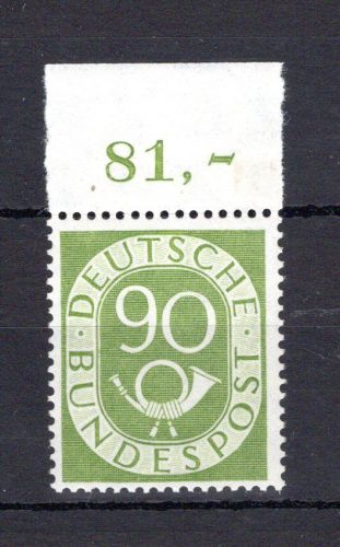 Bund MiNr. 138 Oberrand postfrisch gefaltet, geprüft Schlegel