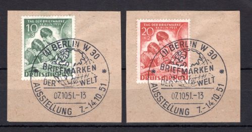 Berlin MiNr. 80-81 Briefstück Ersttagssonderstempel