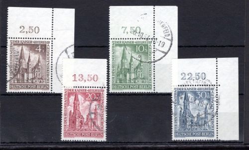 Berlin MiNr. 106-109 gestempelt Falz im Bogenrand