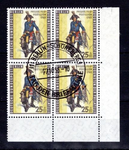 Berlin MiNr. 131 Ersttagssonderstempel 4er Block Eckrand ur