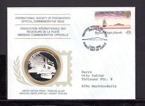 Brit. Jungferninseln 1980 Numisbrief Limited Edition 925er Silber PP