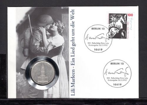 Bund 1993 Numisbrief 5 Reichsmark Garnisonskirche 1934, Lili Marleen