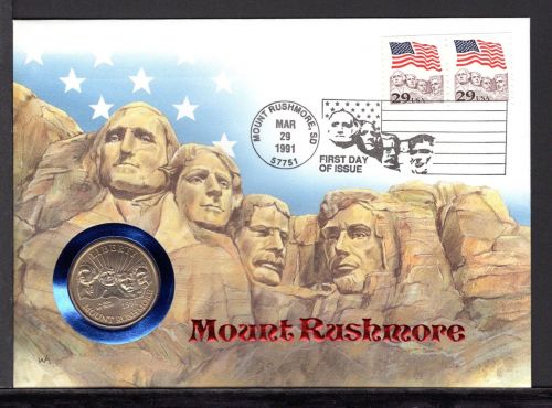 USA 1991 Numisbrief 1/2 Dollar Mount Rushmore ST