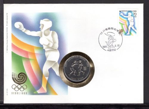 Korea Süd 1988 Numisbrief 2000 Won Olympiade Seoul ST