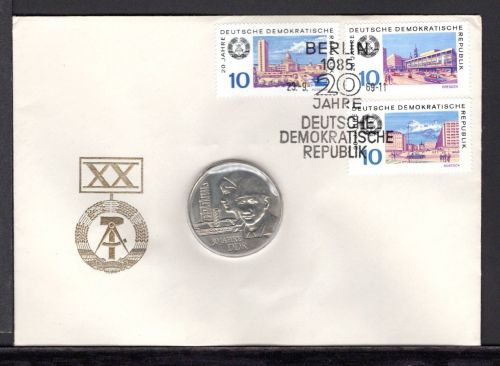 DDR 1969 Numisbrief 10 Mark 30 Jahre DDR ST