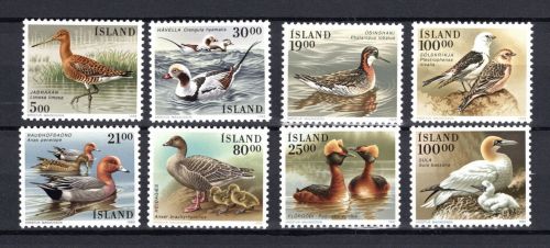 Island MiNr. 691ff 4 Ausgaben, alle postfrisch Heimische Vögel