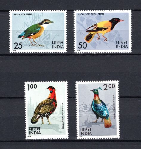 Indien MiNr. 625-628 Satz postfrisch Heimische Vögel 1975