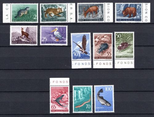 Jugoslawien MiNr. 738-749 Satz postfrisch Heimische Tiere