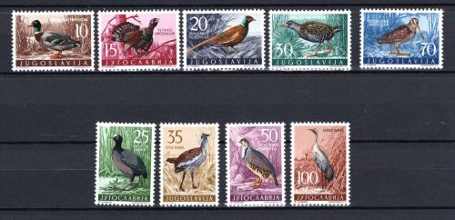 Jugoslawien MiNr. 842-850 Satz postfrisch Heimische Tiere Vögel