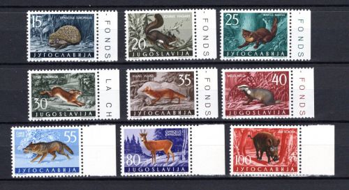 Jugoslawien MiNr. 917-925 Satz postfrisch Heimische Tiere des Waldes
