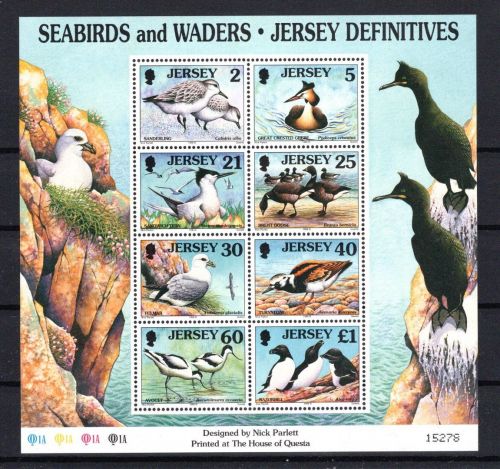 Jersey MiNr. Block 18 postfrisch Seevögel und Watvögel 1998