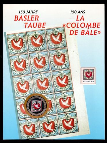 Schweiz 1995 Medaillenblatt 150. Jahre Basler Taube PP