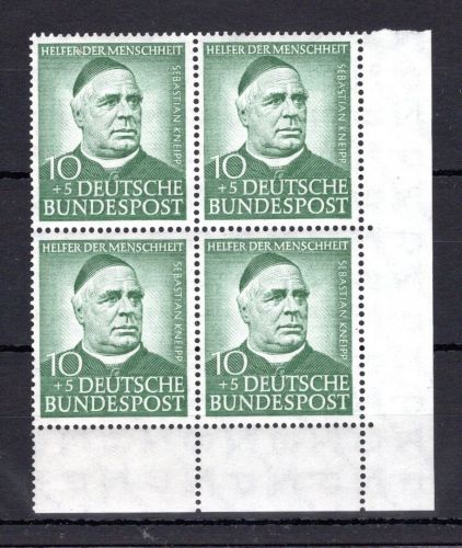 Bund MiNr. 174 postfrisch 4er Block Eckrand ur, ungefaltet