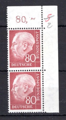 Bund MiNr. 192 postfrisch senkr. Paar Eckrand or, ungefaltet