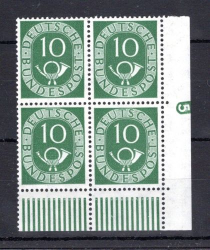 Bund MiNr. 128 DZ postfrisch im 4er Block Eckrand
