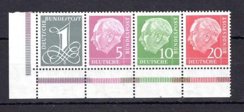 Bund Zusammendruck MiNr. W 18 YII postfrisch Formnummer 1, ungefaltet