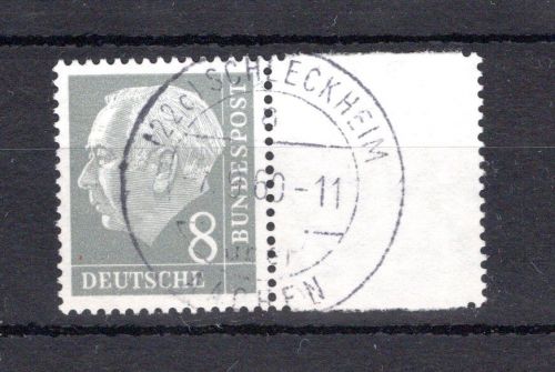 Bund MiNr. 182 Y II Bogenrand gestempelt geprüft Schlegel