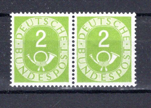 Bund MiNr. 123 postfrisch waag. Paar, ungefaltet