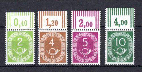 Bund MiNr. 123 ff postfrisch Oberrand, ungefaltet