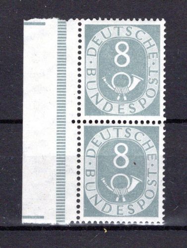 Bund MiNr. 127 postfrisch senkr. Paar, Bogenrand gefaltet
