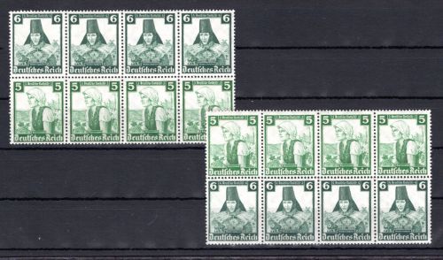 Deutsches Reich Zusammendruck MiNr. S 231+S 233 postfrisch 8er Blöcke