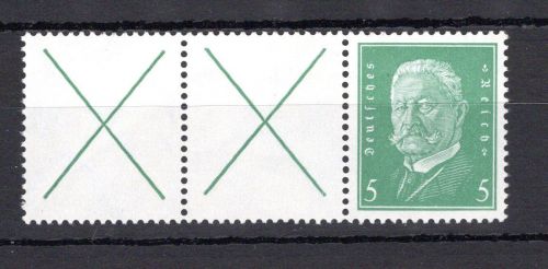 Deutsches Reich Zusammendruck MiNr. W 27.2 postfrisch ungefaltet