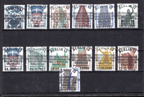 Berlin MiNr. 793 ff Ersttagssonderstempel DS Sehenswürdigkeiter