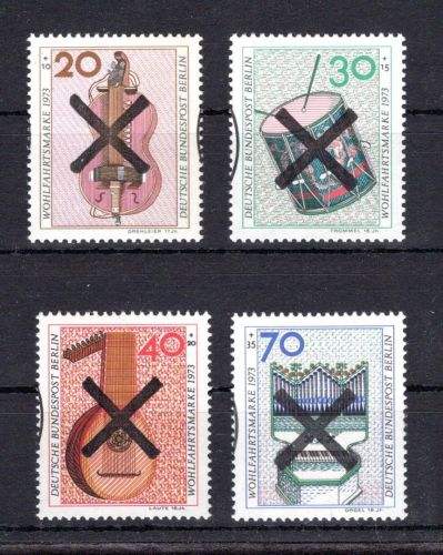 Berlin MiNr. 459-462 Andreaskreuzentwertung