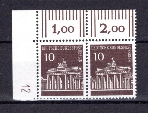 Berlin MiNr. 286 DZ postfrisch im waag. Paar Eckrand ol, ungefaltet
