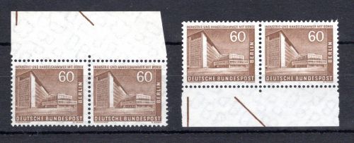 Berlin MiNr. 151 v postfrisch waag. Paare Ober-+ Unterrand Steuerstriche