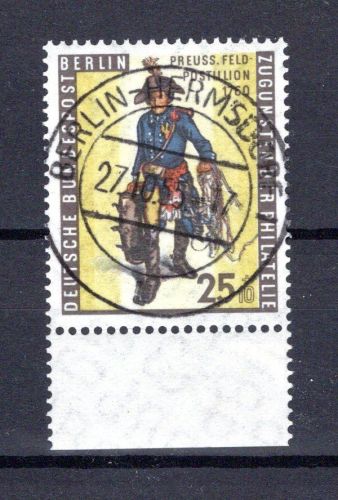 Berlin MiNr. 131 Unterrand Ersttagsstempel Vollstempel, gefaltet