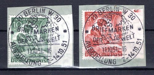 Berlin MiNr. 80-81 Bogenrand Briefstück Sonderstempel