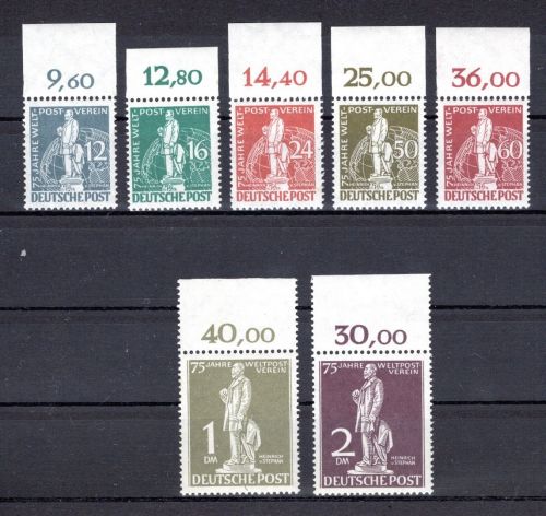 Berlin MiNr. 35-41 Oberrand postfrisch ungefaltet