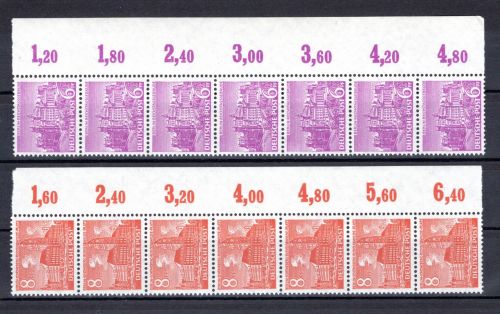 Berlin MiNr. 45-46 postfrisch 7er Streifen, ungefaltet