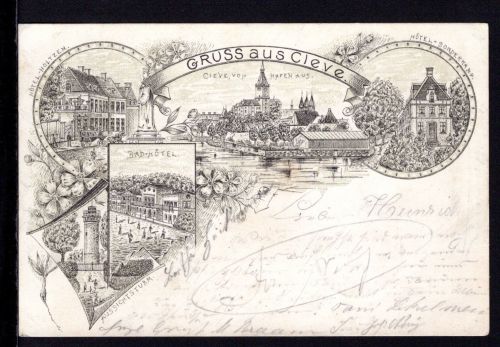 AK Cleve (Kleve) NRW 1896 Hotel Holtzem, Hotel Sonderkamp