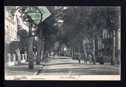AK Cleve (Kleve) NRW 1908 Tiergartenstrasse