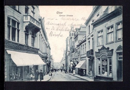 AK Cleve (Kleve) NRW 1909 Große Strasse Hamburger Engro-Lager Cosmann