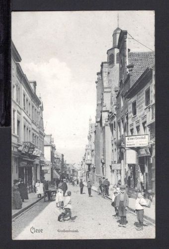 AK Cleve (Kleve) NRW 1913 Großestrasse mit Clever Kreisblatt