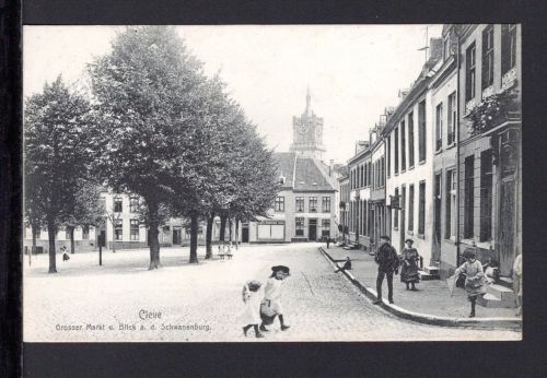 AK Cleve (Kleve) NRW 1910 Grosser Markt Blick auf Schwanenburg